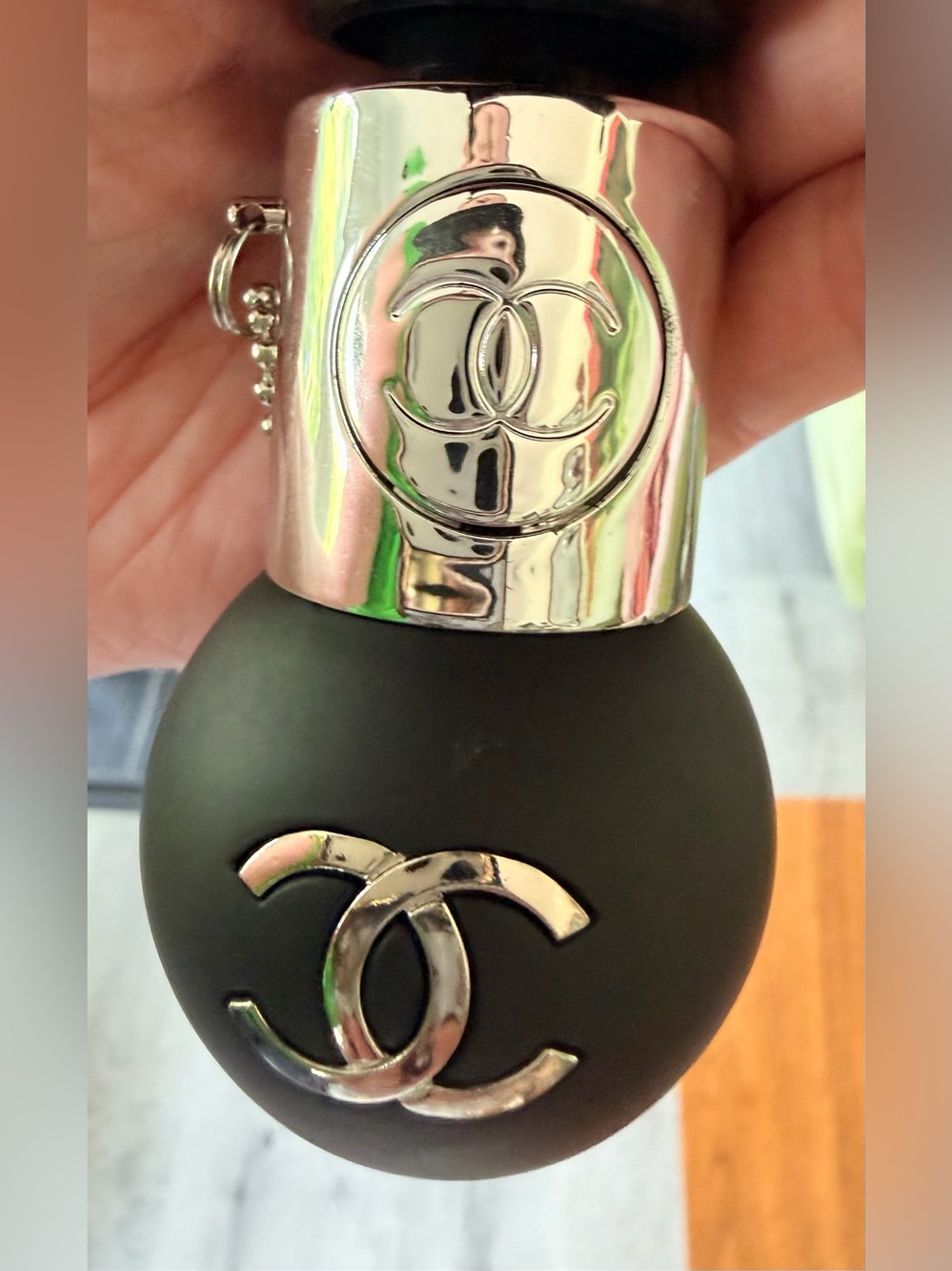 NEW w Box Stylish Chanel Themed Automatic Folding Umbrella w Iconic Brand Motifs - Picture 8 of 14